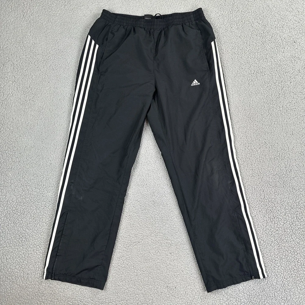 Adidas Clima 365 Ankle Zip Lined Track Pants Men Medium Black Climaproof Pockets